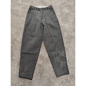 Vintage Bugle Boy Pants Gray Pleated Khakis Size 29 Men's 80s
